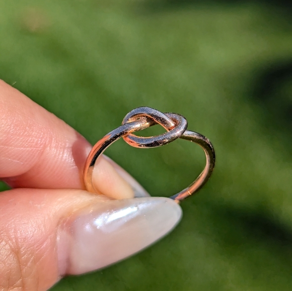 14K Solid Rose Gold Love Knot - Picture 2 of 8